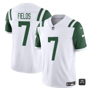 Nike Jets 7 Justin Fields White F.U.S.E. Vapor Color Rush Limited Men Jersey Nike Jets 7 Justin Fields White F.U.S.E. Vapor Color Rush Limited Men Jersey