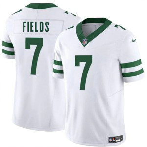 Nike Jets 7 Justin Fields White F.U.S.E. Vapor Limited Men Jersey Nike Jets 7 Justin Fields White F.U.S.E. Vapor Limited Men Jersey