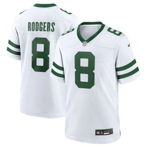Nike Jets 8 Aaron Rodgers White 2023 F.U.S.E. Vapor Limited Throwback Men Jersey Nike Jets 8 Aaron Rodgers White 2023 F.U.S.E. Vapor Limited Throwback Men Jersey