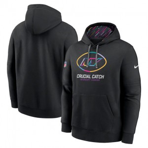 Nike Jets Black 2024 Crucial Catch Club Pullover Hoodie