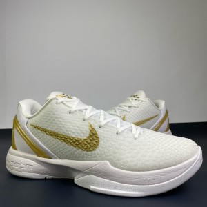 Nike Kobe 6 White Gold Shoes