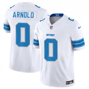 Nike Lions 0 Terrion Arnold White 2024 F.U.S.E. Vapor Limited Men Jersey