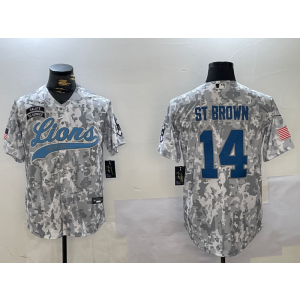 Nike Lions 14 St Brown Camo Vapor Baseball Limited Men Jersey Nike Lions 14 St Brown Camo Vapor Baseball Limited Men Jersey
