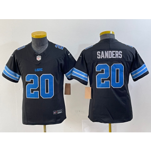 Nike Lions 20 Barry Sanders Black 2024 F.U.S.E. Vapor Limited Youth Jersey