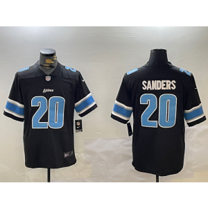 Nike Lions 20 Barry Sanders Black Vapor Untouchable Limited Men Jersey