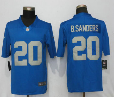 Nike Lions 20 Barry Sanders Blue 2017 Throwback Vapor Untouchable Limited Player Jersey Nike Lions 20 Barry Sanders Blue 2017 Throwback Vapor Untouchable Limited Player Jersey