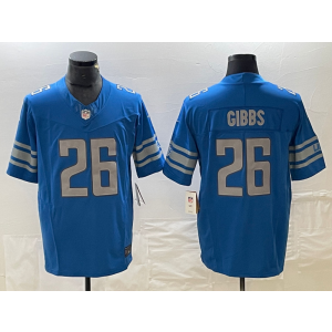 Nike Lions 26 Jahmyr Gibbs Blue 2023 F.U.S.E Vapor Limited Men Jersey Nike Lions 26 Jahmyr Gibbs Blue 2023 F.U.S.E Vapor Limited Men Jersey
