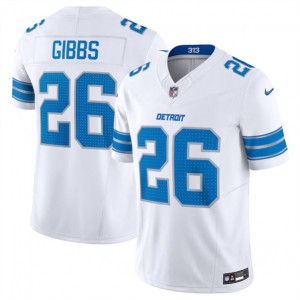 Nike Lions 26 Jahmyr Gibbs White 2024 F.U.S.E. Vapor Limited Men Jersey