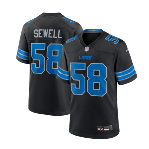 Nike Lions 58 Penei Sewell Black 2024 New Vapor Limited Men Jerse