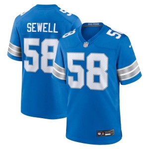Nike Lions 58 Penei Sewell Blue 2024 New Vapor Limited Men Jersey