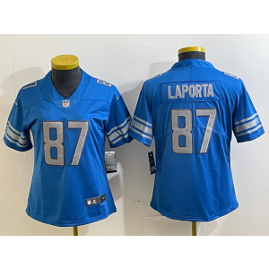 Nike Lions 87 Laporta Blue Vapor Untouchable Limited Women Jersey