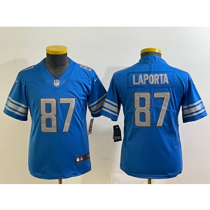 Nike Lions 87 Laporta Blue Vapor Untouchable Limited Youth Jersey