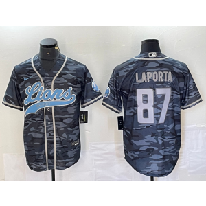Nike Lions 87 Laporta Camo Baseball Vapor Limited Men Jersey