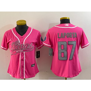 Nike Lions 87 Laporta Pink Vapor Baseball Limited Women Jersey Nike Lions 87 Laporta Pink Vapor Baseball Limited Women Jersey
