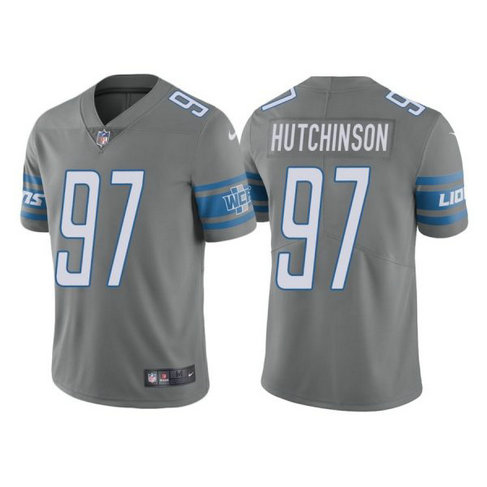 Nike Lions 97 Aidan Hutchinson Gray 2022 NFL Draft Vapor Untouchable Limited Jersey Nike Lions 97 Aidan Hutchinson Gray 2022 NFL Draft Vapor Untouchable Limited Jersey