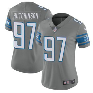 Nike Lions 97 Aidan Hutchinson Grey Vapor Limited Women Jersey(Run Small) Nike Lions 97 Aidan Hutchinson Grey Vapor Limited Women Jersey(Run Small)