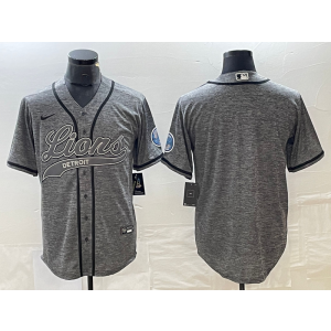 Nike Lions Blank Grey Baseball Vapor Limited Men Jersey