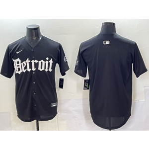Nike Lions Blank New Black Baseball Vapor Limited Men Jersey