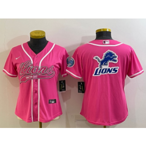 Nike Lions Blank Pink Vapor Baseball Logo Limited Women Jersey(Run Small) Nike Lions Blank Pink Vapor Baseball Logo Limited Women Jersey(Run Small)