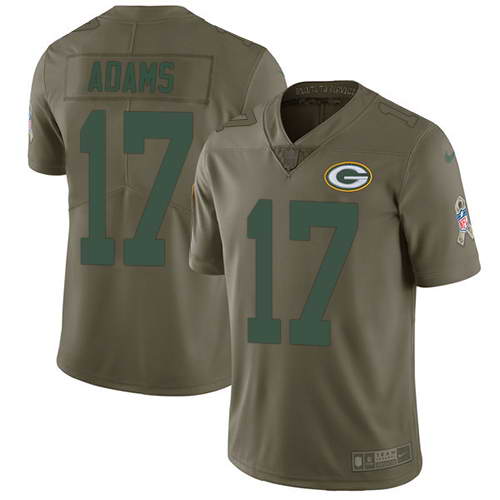 Nike Men's Green Bay Packers #17 Davante Adams Olive 2017 Salute To Service Stitched NFL Limited Jersey Nike Men's Green Bay Packers #17 Davante Adams Olive 2017 Salute To Service Stitched NFL Limited Jersey
