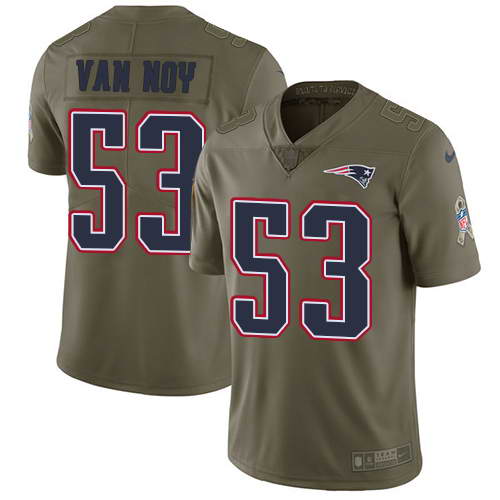 Nike Men's New England Patriots #53 Kyle Van Noy Olive 2017 Salute To Service Stitched NFL Limited Jersey Nike Men's New England Patriots #53 Kyle Van Noy Olive 2017 Salute To Service Stitched NFL Limited Jersey
