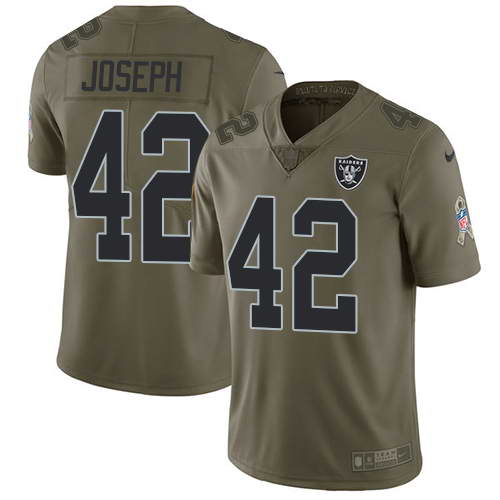 Nike Men's Oakland Raiders #42 Karl Joseph Olive 2017 Salute To Service Stitched NFL Limited Jersey