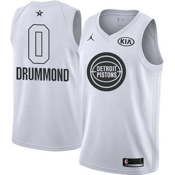 Nike Men's Pistons #0 Andre Drummond White NBA Jordan Swingman 2018 All-Star Game Jersey