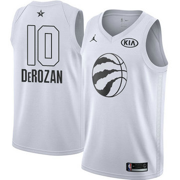 Nike Men's Raptors #10 DeMar DeRozan White NBA Jordan Swingman 2018 All-Star Game Jersey