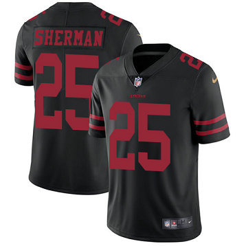 Nike Men's San Francisco 49ers #25 Richard Sherman NFL Black Vapor Untouchable Limited Jersey