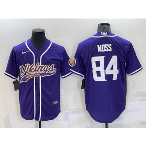 Nike Minnesota Vikings 84 Randy Moss Purple Vapor Baseball Limited Men Jersey