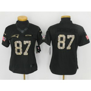 Nike NFL Patriots 87 Rob Gronkowski Anthracite 2016 Salute to Service Women Jersey Nike NFL Patriots 87 Rob Gronkowski Anthracite 2016 Salute to Service Women Jersey