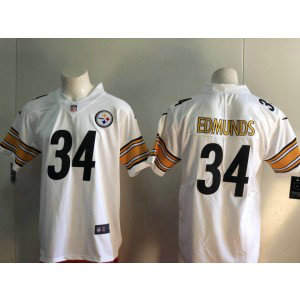 Nike NFL Steelers 34 Terrell Edmunds 2018 NFL Draft White Vapor Untouchable Limited Men Jersey