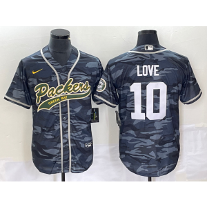 Nike Packers 10 Jordan Love Camo Baseball Vapor Limited Jersey