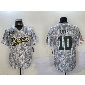 Nike Packers 10 Jordan Love Camo Vapor Baseball Limited Men Jersey