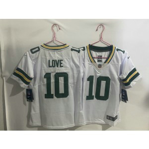Nike Packers 10 Jordan Love White Vapor Limited Youth Jersey