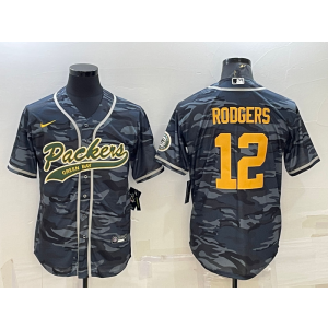 Nike Packers 12 Aaron Rodgers Camo Yellow Vapor Baseball Limited Men Jersey Nike Packers 12 Aaron Rodgers Camo Yellow Vapor Baseball Limited Men Jersey