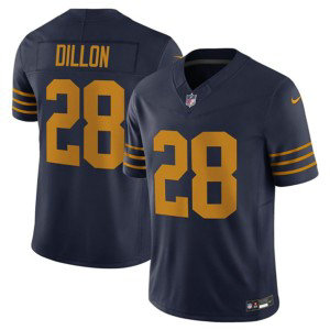 Nike Packers 28 A. J. Dillon Navy The 1923 Classic F.U.S.E. Vapor Limited Men Jersey