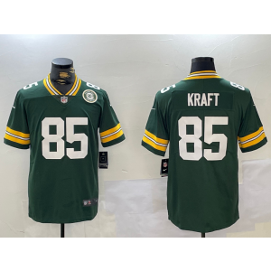 Nike Packers 85 Kraft Green Team Logo Vapor Limited Men Jersey