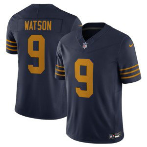 Nike Packers 9 Christian Watson Navy The 1923 Classic F.U.S.E. Vapor Limited Men Jersey