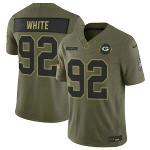 Nike Packers 92 Reggie White Olive 2025 Salute to Service F.U.S.E. Vapor Limited Men Jersey