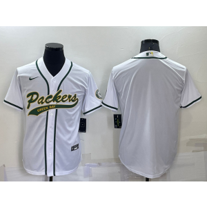Nike Packers Blank White Vapor Baseball Limited Men Jersey