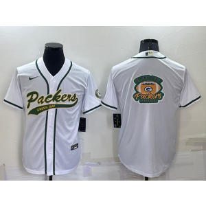 Nike Packers Blank White Vapor Baseball Logo Limited Men Jersey