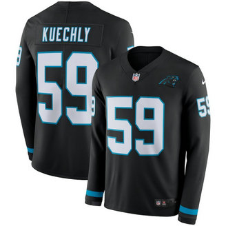 Nike Panthers #59 Luke Kuechly Black Therma Long Sleeve Jersey Nike Panthers #59 Luke Kuechly Black Therma Long Sleeve Jersey