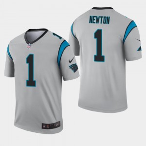 Nike Panthers 1 Cam Newton Sliver Inverted Legend Men Jersey Nike Panthers 1 Cam Newton Sliver Inverted Legend Men Jersey
