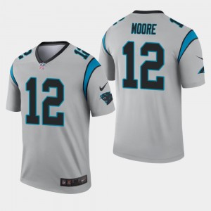 Nike Panthers 12 D.J. Moore Sliver Inverted Legend Men Jersey
