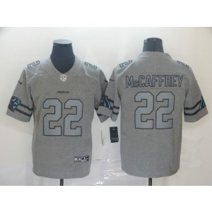 Nike Panthers 22 Christian McCaffrey 2019 Gray Gridiron Gray Vapor Untouchable Limited Men Jersey