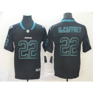 Nike Panthers 22 Christian McCaffrey Black Shadow Men Jersey