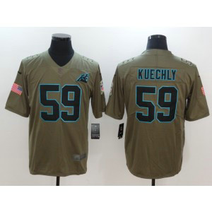Nike Panthers 59 Luke Kuechly Olive 2017 Salute To Service Limited Men Jersey