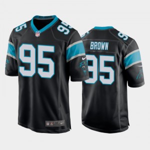 Nike Panthers 95 Derrick Brown Black 2020 NFL Draft Vapor Limited Men Jersey Nike Panthers 95 Derrick Brown Black 2020 NFL Draft Vapor Limited Men Jersey