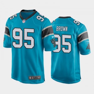 Nike Panthers 95 Derrick Brown Blue 2020 NFL Draft Vapor Limited Men Jersey Nike Panthers 95 Derrick Brown Blue 2020 NFL Draft Vapor Limited Men Jersey